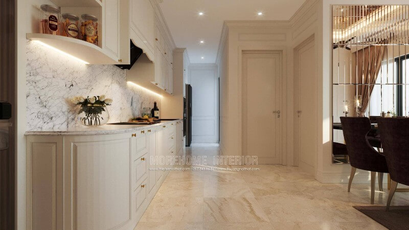 Mẫu tủ bếp gỗ tự nhiên được nhiều khách hàng yêu thích và lựa chọn Tủ bếp gỗ tự nhiên